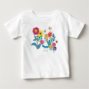 Alice in Wonderland   The Wonderland Flowers Baby T-Shirt