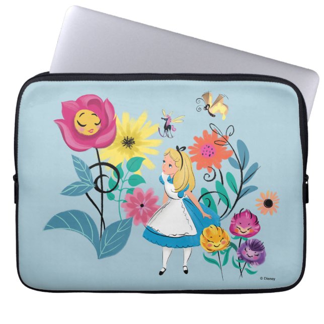 Alice in Wonderland | The Wonderland Flowers Laptop Sleeve (Front)