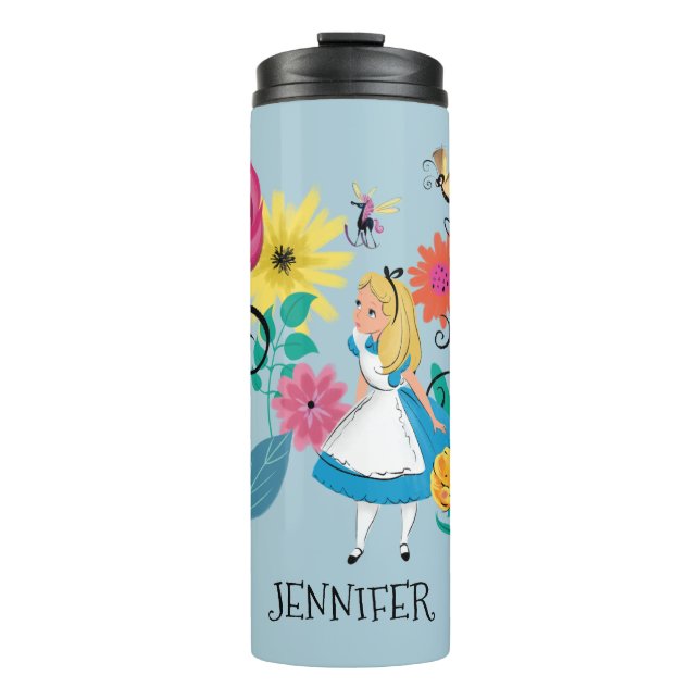 Alice in Wonderland | The Wonderland Flowers Thermal Tumbler (Front)