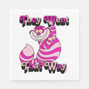 Alice In Wonderland   They Went That Way Napkin