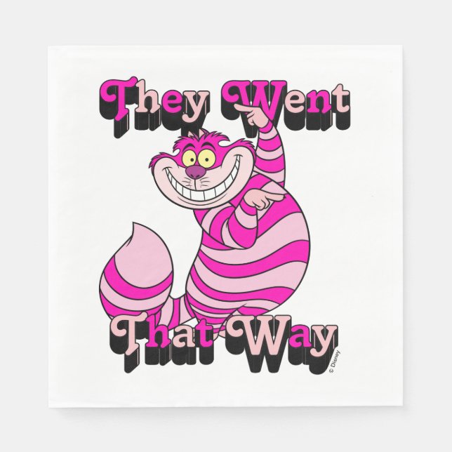 Alice In Wonderland | They Went That Way Napkin (Front)
