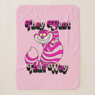 Alice In Wonderland   They Went That Way Sherpa Blanket