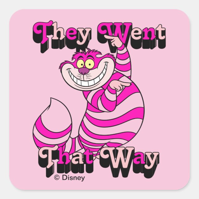 Alice In Wonderland | They Went That Way Square Sticker (Front)