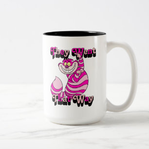 Alice In Wonderland   They Went That Way Two-Tone Coffee Mug