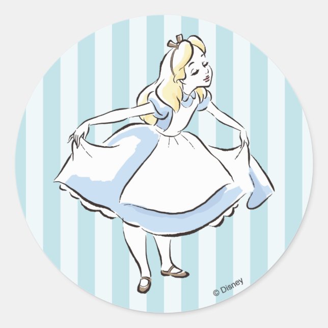 Alice in Wonderland | This Way to Wonderland Classic Round Sticker (Front)