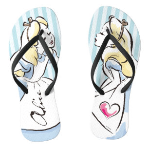 Alice in Wonderland This Way to Wonderland Flip Flops