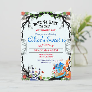 Alice In Wonderland Thorn Invitation