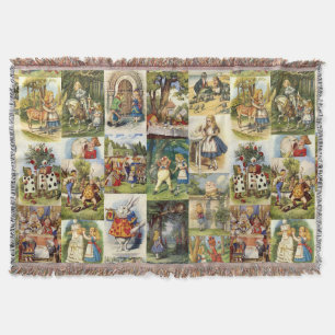 Alice in wonderland throw blanket