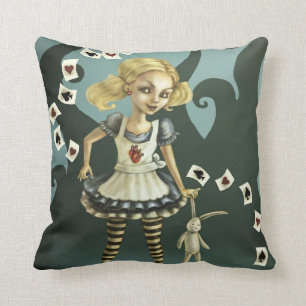 Alice in Wonderland Throw Pillow