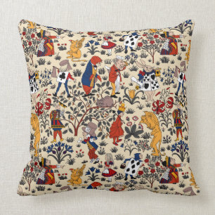 Alice in Wonderland Throw Pillow