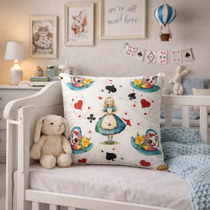 Alice in Wonderland Throw Pillow