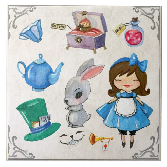 Alice In Wonderland  Tile (Front)