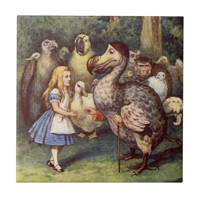 Alice in Wonderland Tile, The Dodo Tile (Front)