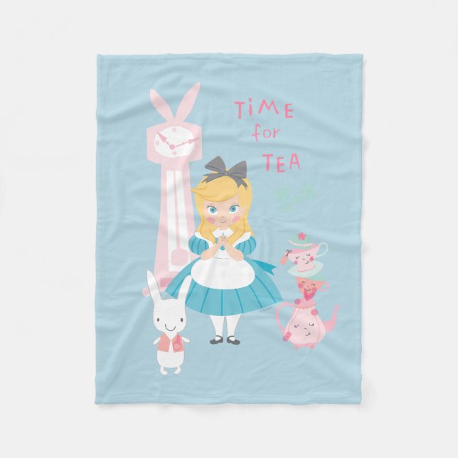 Alice In Wonderland | Time For Tea Fleece Blanket (Front)