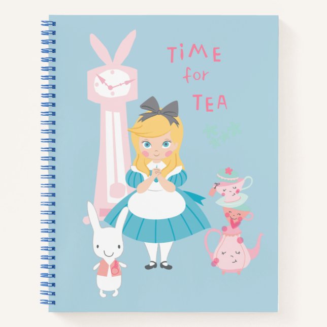 Alice In Wonderland | Time For Tea Notebook (Front)