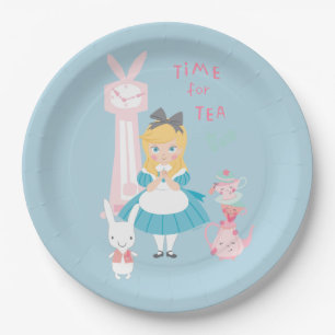 Alice In Wonderland   Time For Tea Paper Plate
