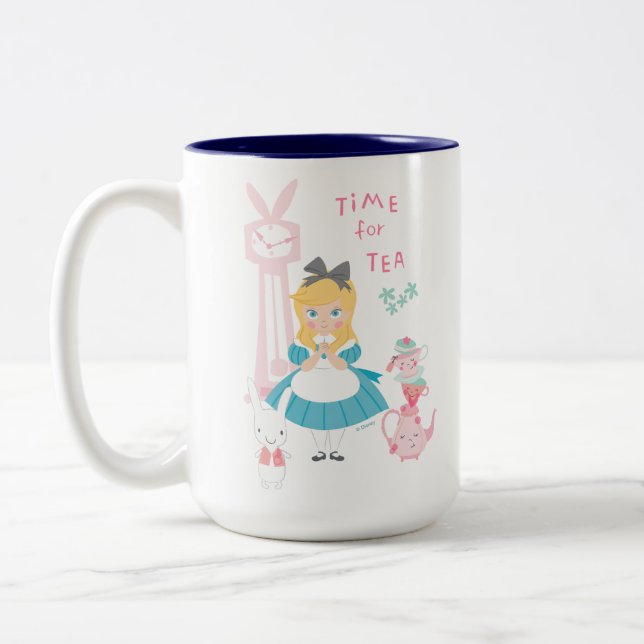 Alice In Wonderland | Time For Tea Two-Tone Coffee Mug (Left)