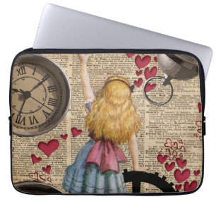 Alice In Wonderland Travelling in Time Laptop Sleeve