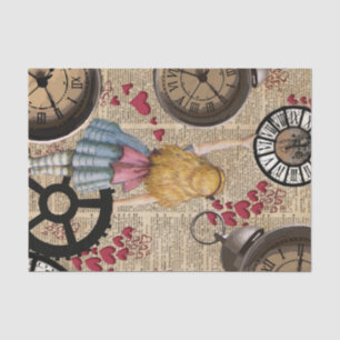 Alice In Wonderland Travelling in Time Tissue Paper