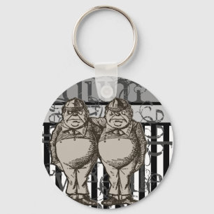 Alice In Wonderland Tweedledum & Tweedledee Grunge Keychain