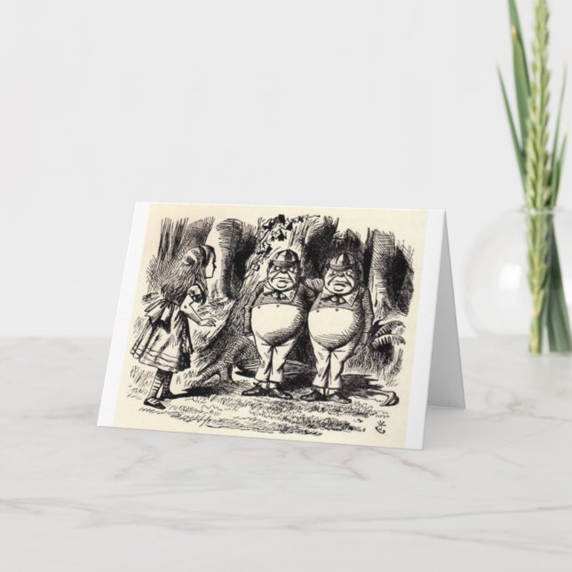 Alice in Wonderland: Twiddle Dee and Twiddle Dum Card (Front)
