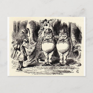 Alice in Wonderland: Twiddle Dee and Twiddle Dum Postcard