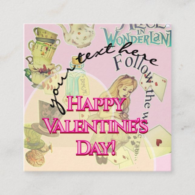 Alice in Wonderland Valentine's Day Cards  (Front)