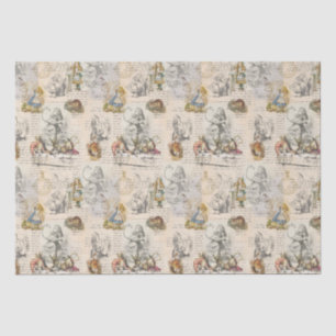 Alice in Wonderland Vintage Book Tissue Paper