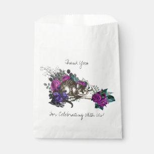 Alice in Wonderland Vintage Cat Wedding Favour Bag