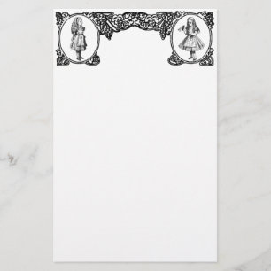 Alice in Wonderland Vintage Frame Stationery