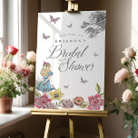 Alice In Wonderland Vintage Story Bridal Shower Poster<br><div class="desc">Fun, magical and whimsical Alice In Wonderland welcome bridal shower poster design. The design features a beautiful collage of our own illustrations & watercolor artwork paired with the iconic vintage Alice in Wonderland illustrations that we meticulously enhanced with our own personal touch and watercolor enhancement. Fun and cute sign perfect...</div>