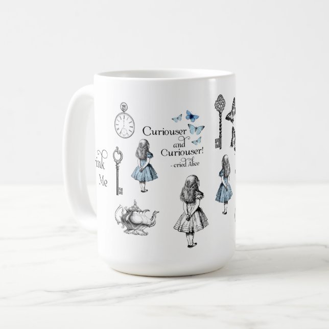 Alice in Wonderland Vintage Things Mug (Front Left)
