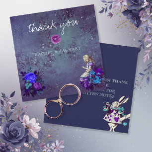 Alice in Wonderland Vintage Wedding Thank You Card