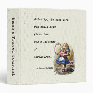 Alice In Wonderland W/Flamingo Adventure Quote Binder