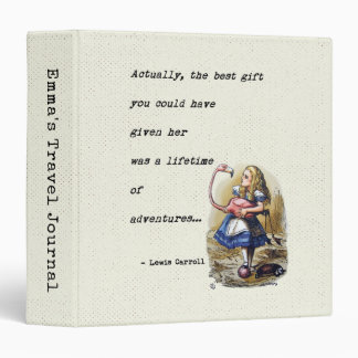 Alice In Wonderland W/Flamingo Adventure Quote Binder