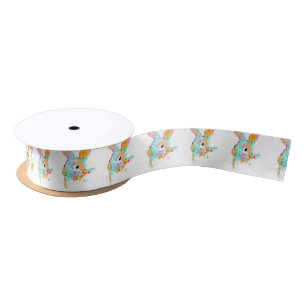 Alice in Wonderland water color designs Satin Ribbon