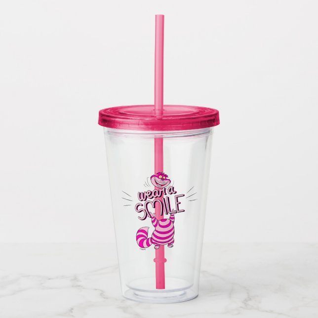 Alice In Wonderland | Wear A Smile Acrylic Tumbler (Front)