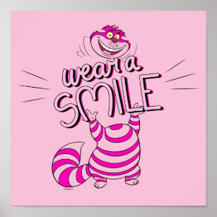 Alice In Wonderland   Wear A Smile Poster