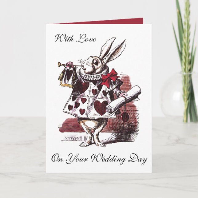 Alice in Wonderland - Wedding Greeting Card (Front)