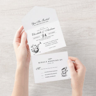 Alice in Wonderland Wedding Invitation
