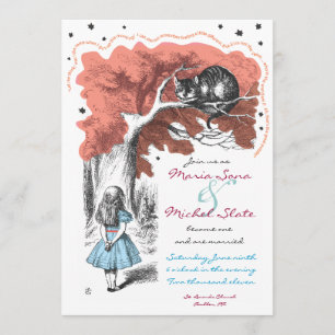 Alice In Wonderland Wedding Invitation
