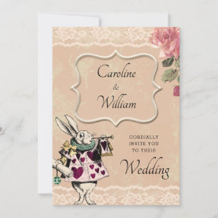 Alice in Wonderland Wedding Invitation
