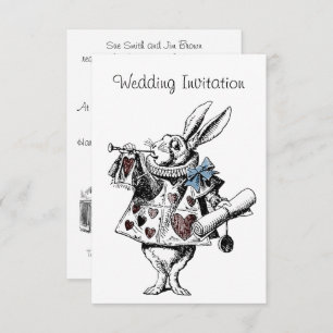 Alice in Wonderland Wedding Invitation Card