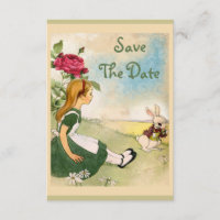 Alice in Wonderland Wedding Save the Date