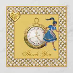Alice in Wonderland Wedding Thank You Card