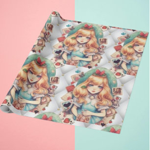 Alice in wonderland wedding Theme Wrapping Paper