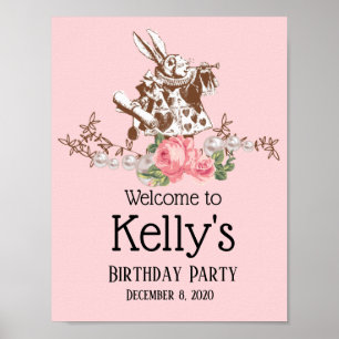 alice in wonderland, welcome sign