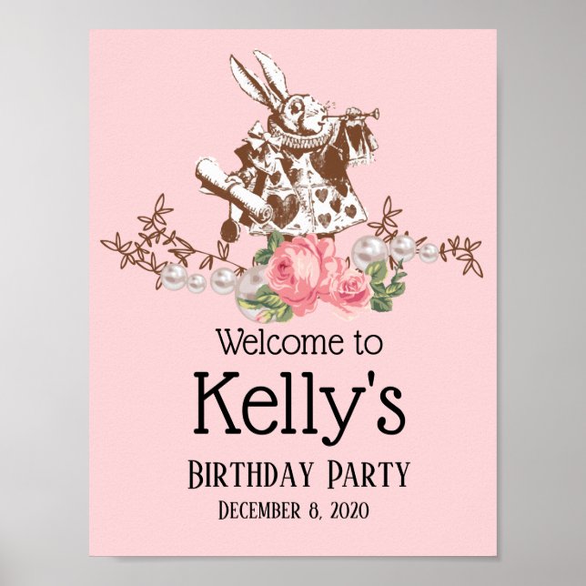 alice in wonderland, welcome sign (Front)