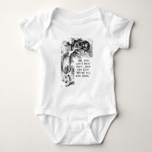 Alice in Wonderland - We're all mad here Baby Bodysuit