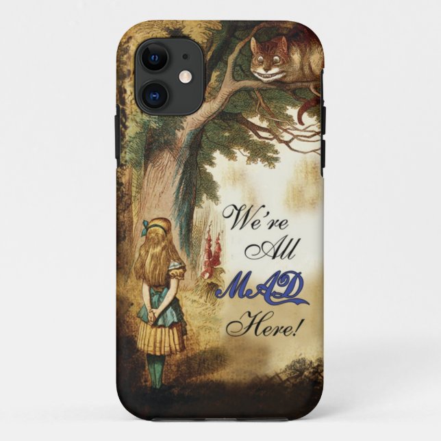 Alice in Wonderland Were All Mad Here Case-Mate iPhone Case (Back)